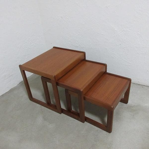 イギリス ビンテージ 家具 ネストテーブル 入れ子式 英国 6072e