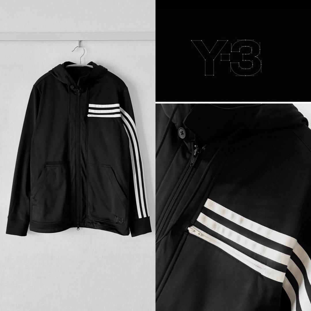 Y-3 / 片側3ストライプス フーデッドトラックトップ