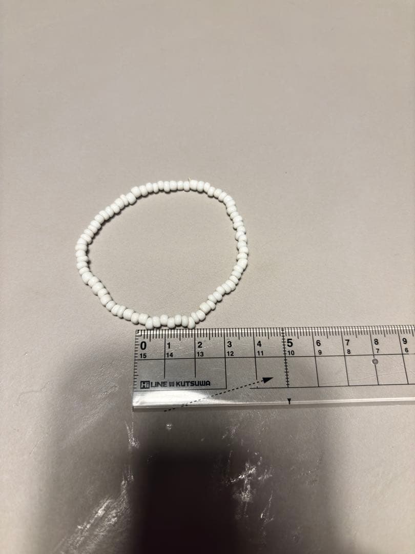 vintageホワイトハーツ ホワイトブレスレット ＋ 材料付