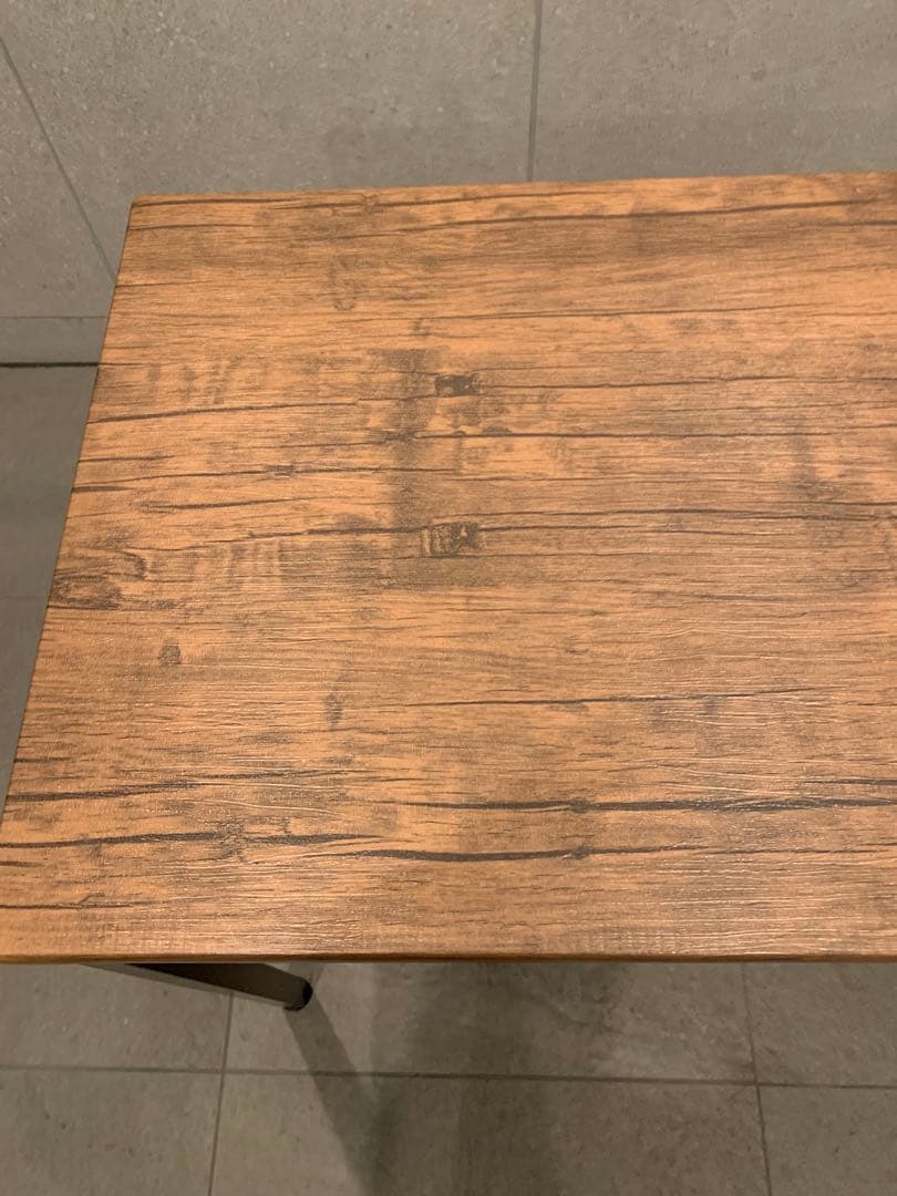 パソコンデスク 木目調 机 PCアジャスター付シンプルな木目調テーブル