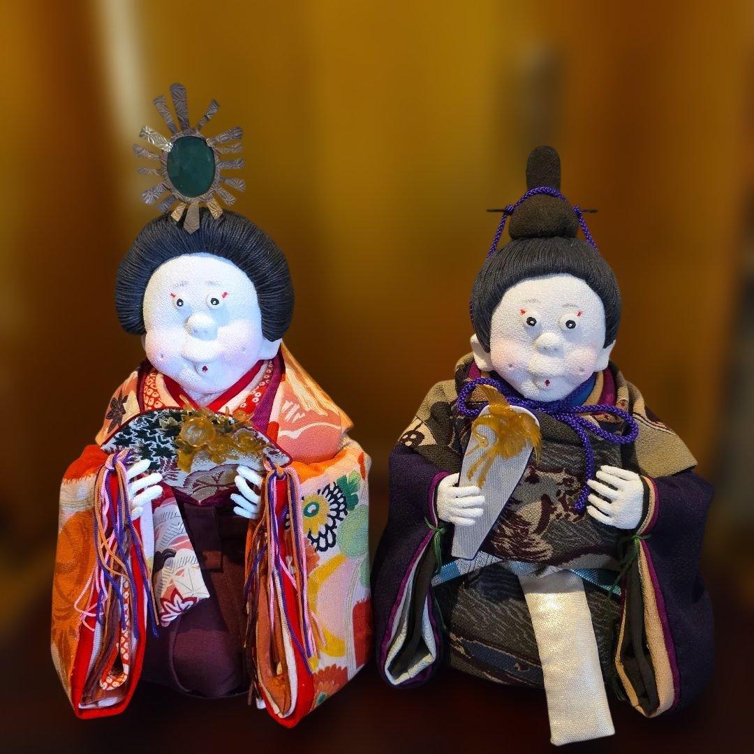 創作手作り人形　ぶす姫　お雛様セット