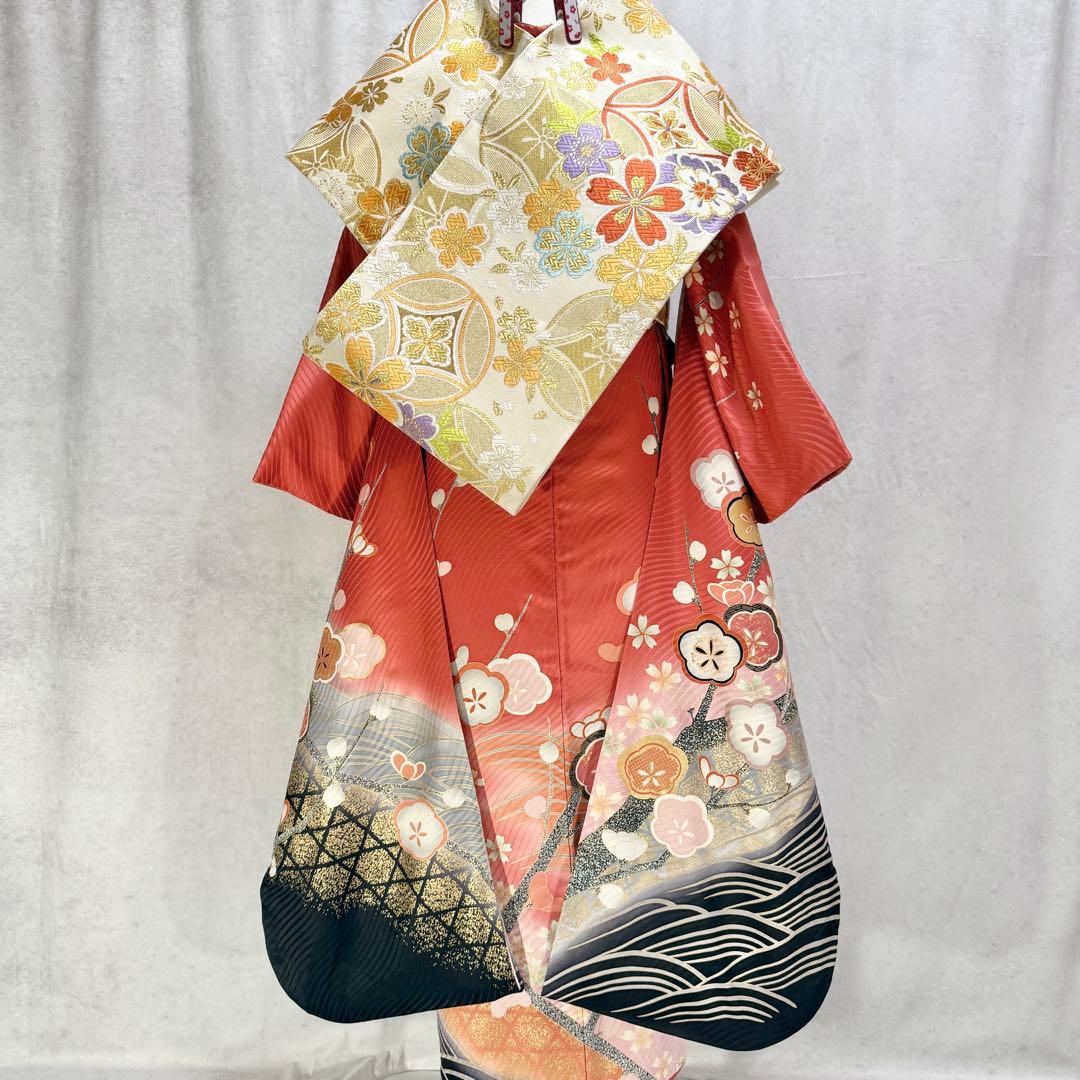 振袖フルセット　正絹　❤︎可愛い❤︎　155〜165　ピンク