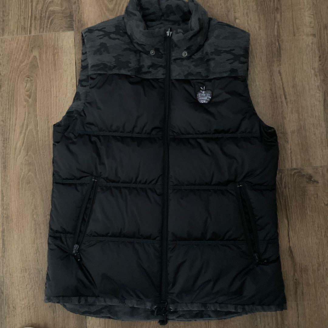 ダンスウィズドラゴンレディースダウンベスト　リバーシブル　黒Ｌ