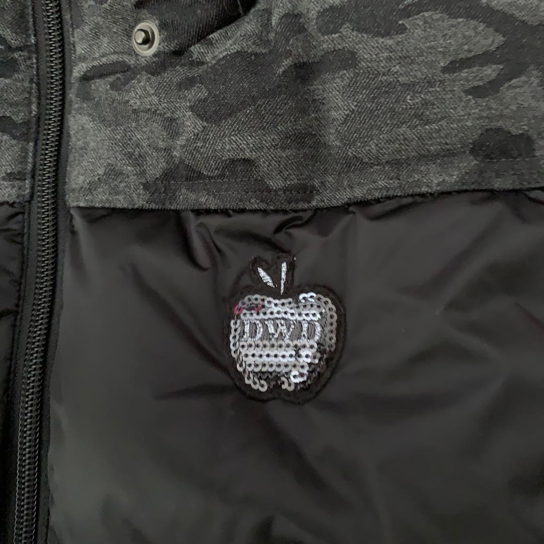 ダンスウィズドラゴンレディースダウンベスト　リバーシブル　黒Ｌ