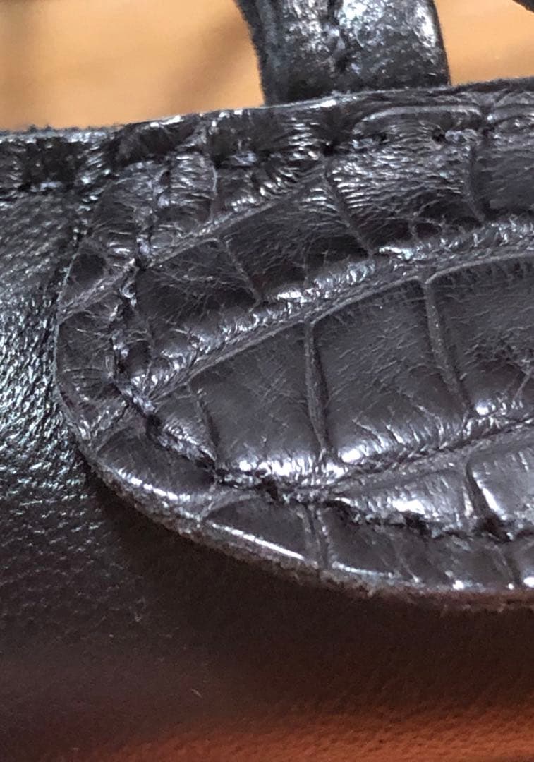 最終価格　エルメス　美品　ロデオPM ピーチスキン　クロコ　ブラック　Z刻印