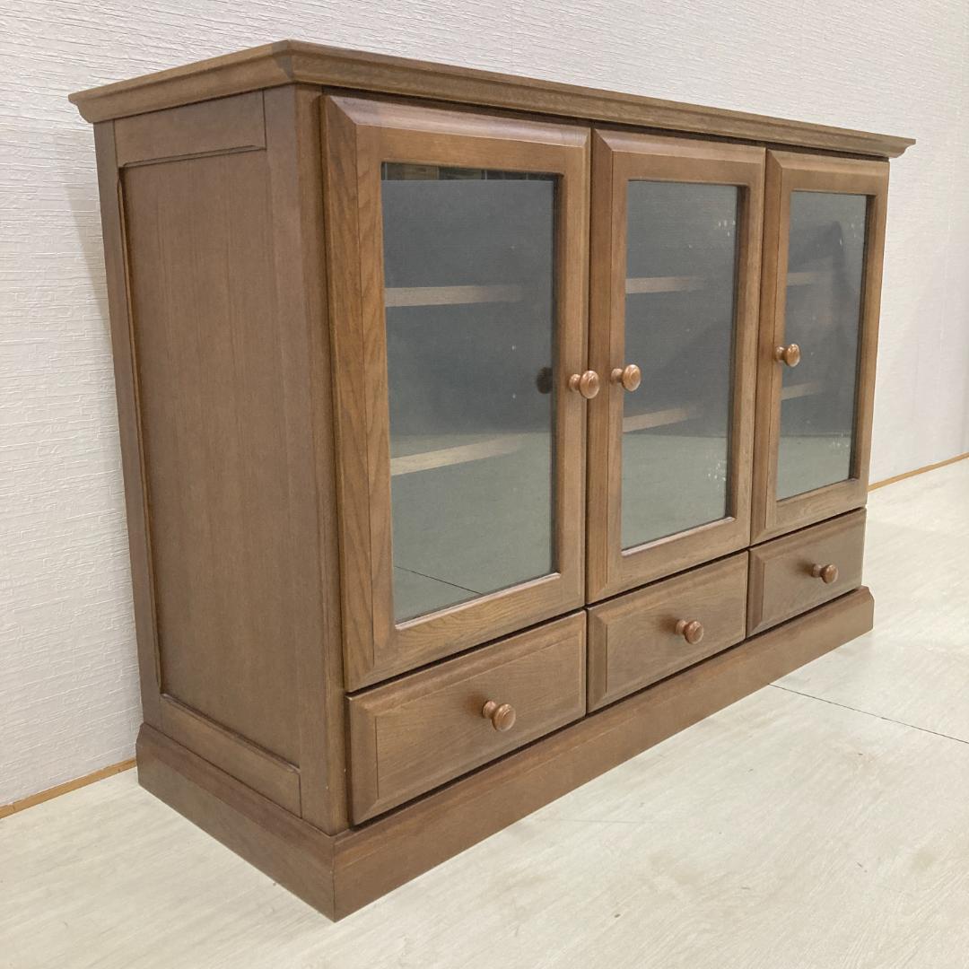 起立木工　ナラ材　サイドボード　キャビネット　書棚　本棚