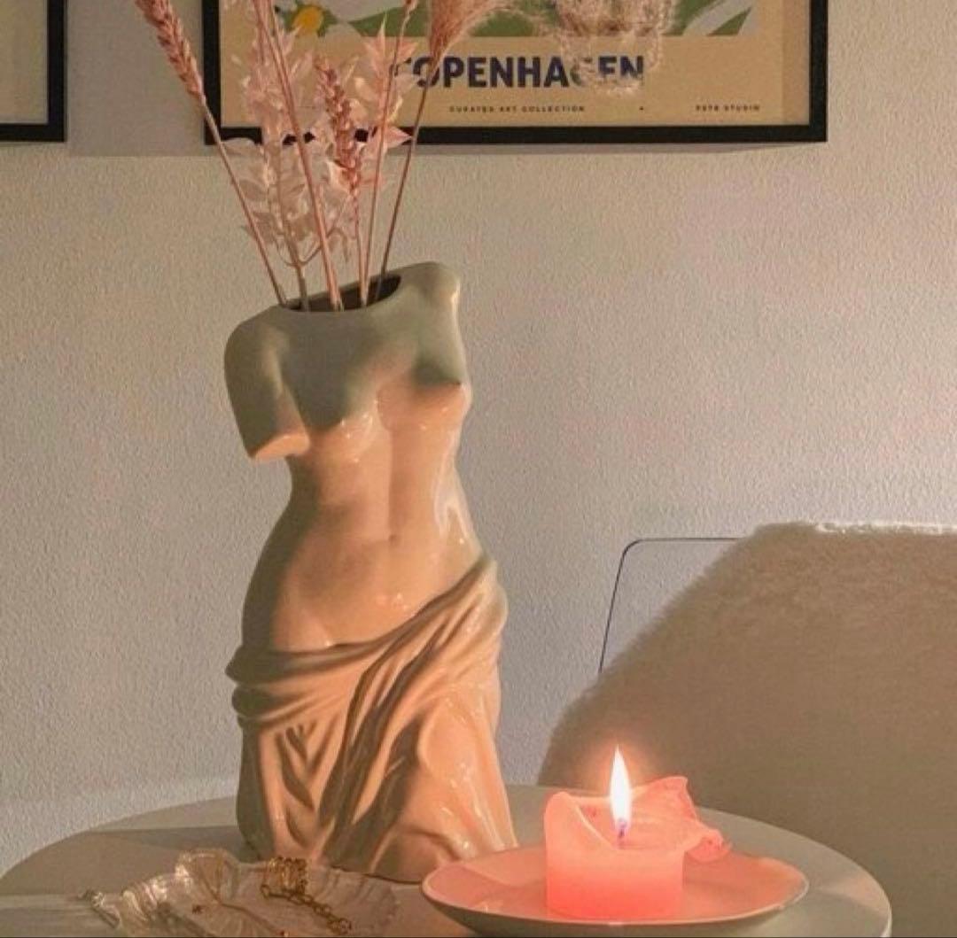 高級インテリア　陶器 ヴィーナス ヌード　ボディ　裸婦 花瓶　フラワーベース