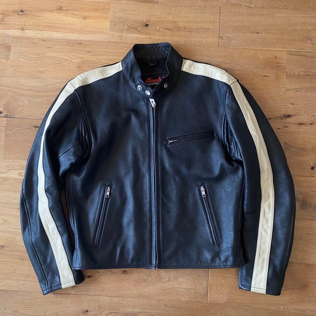 カウレザー　rookie leathers シングルライダース 革ジャン 牛革