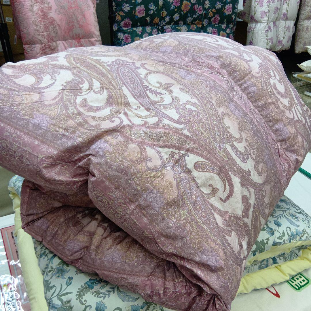 リフレッシュ(リサイクル)羽毛掛布団ダブルサイズ　カバー付き