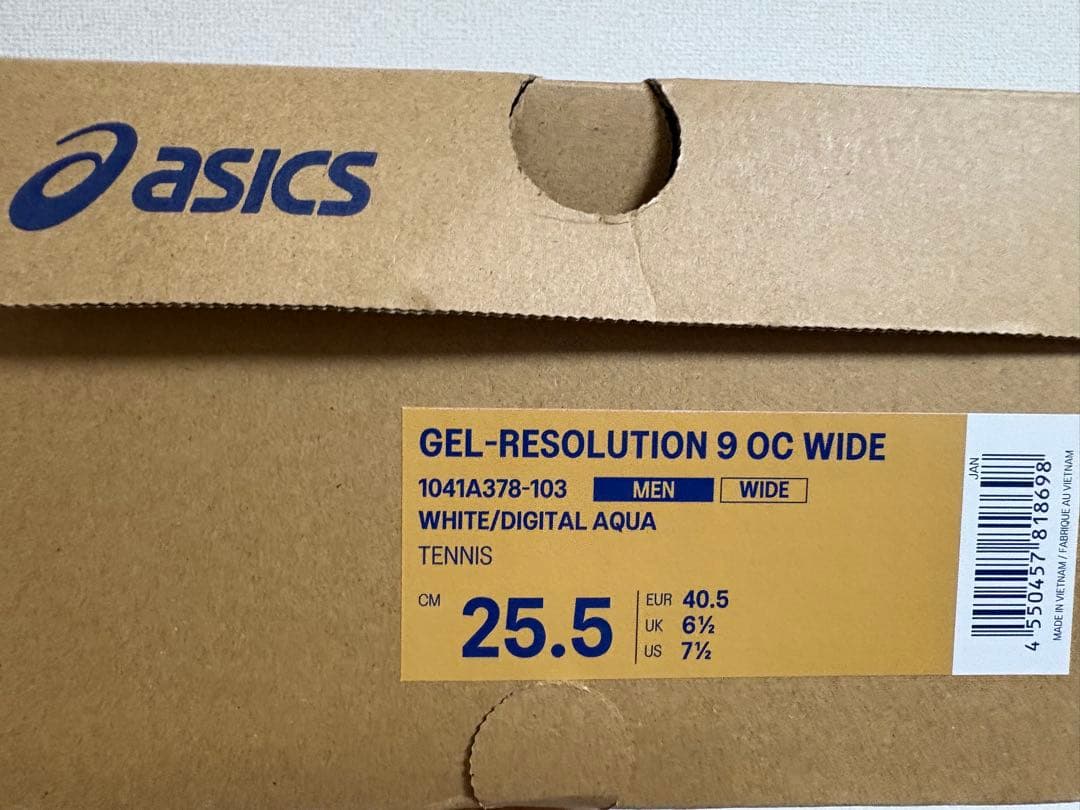 【新品】ASICS GEL RESOLUTION 9 OC WIDE 25.5