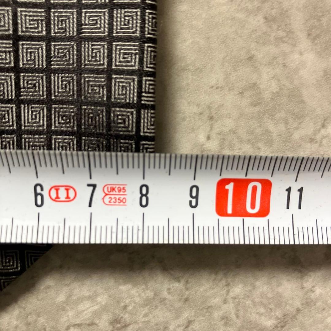 美品 GUCCI グッチ ネクタイ G柄 グレー シルバー ブラック チェック