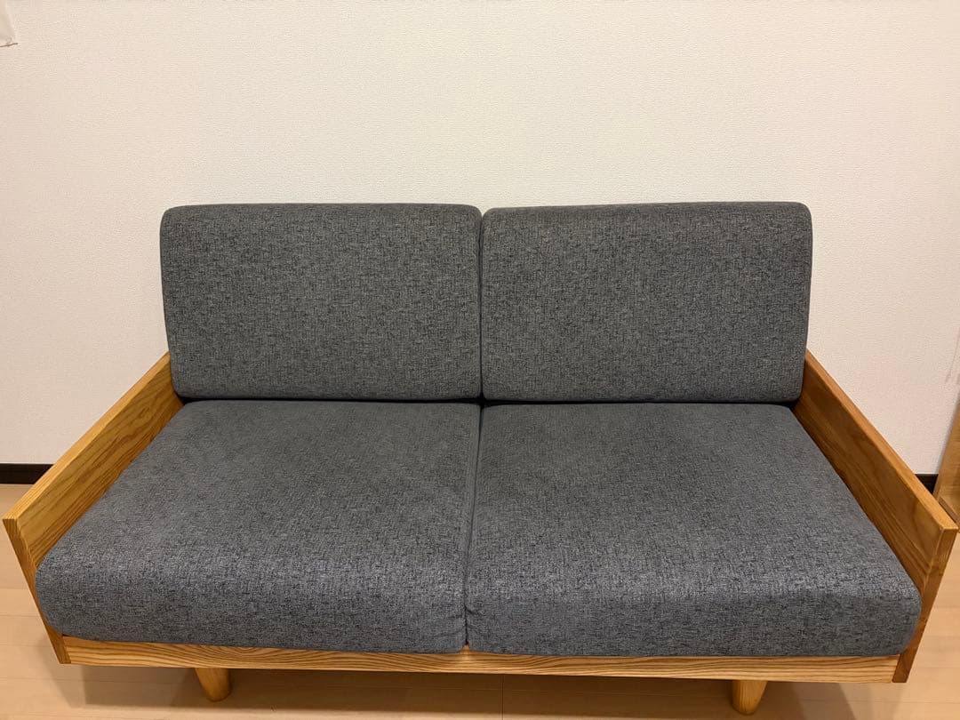 木製フレームソファ「molt（モルト）」 2人掛けソファ