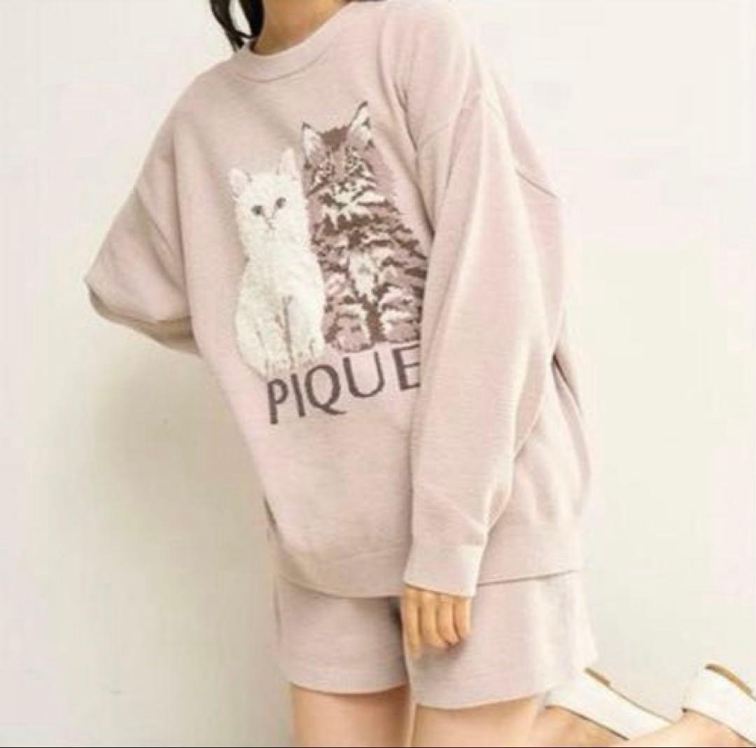 gelato piqué 猫柄　ルームウェア　上下セット