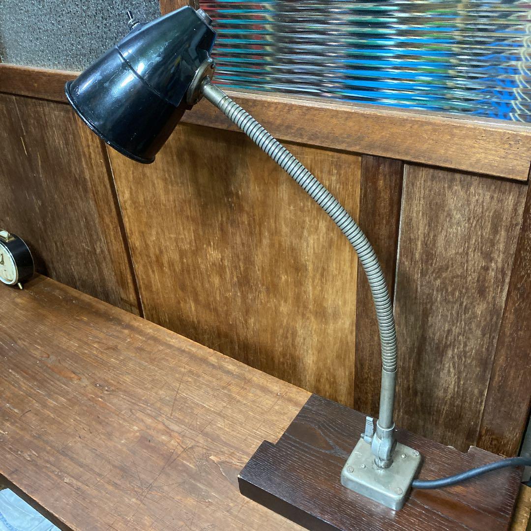 ☆ 昭和レトロ　卓上ランプ　デスクライト　グースネック　蛇腹式