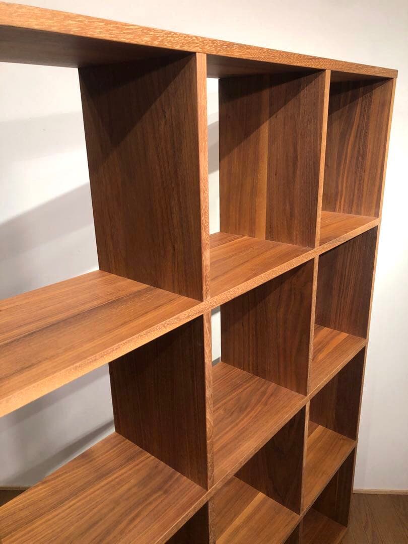 MUJI 無印良品 スタッキングシェルフ 4×3 ウォールナット仕様 ② 収納棚