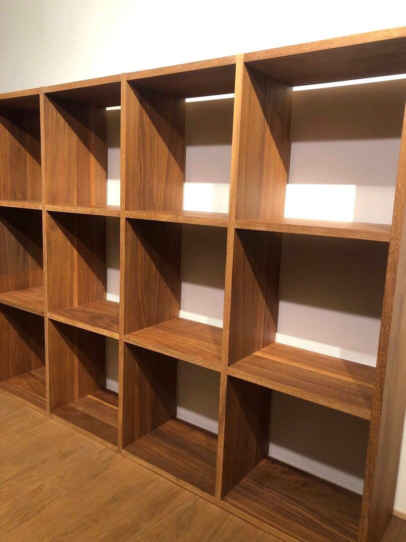 MUJI 無印良品 スタッキングシェルフ 4×3 ウォールナット仕様 ② 収納棚