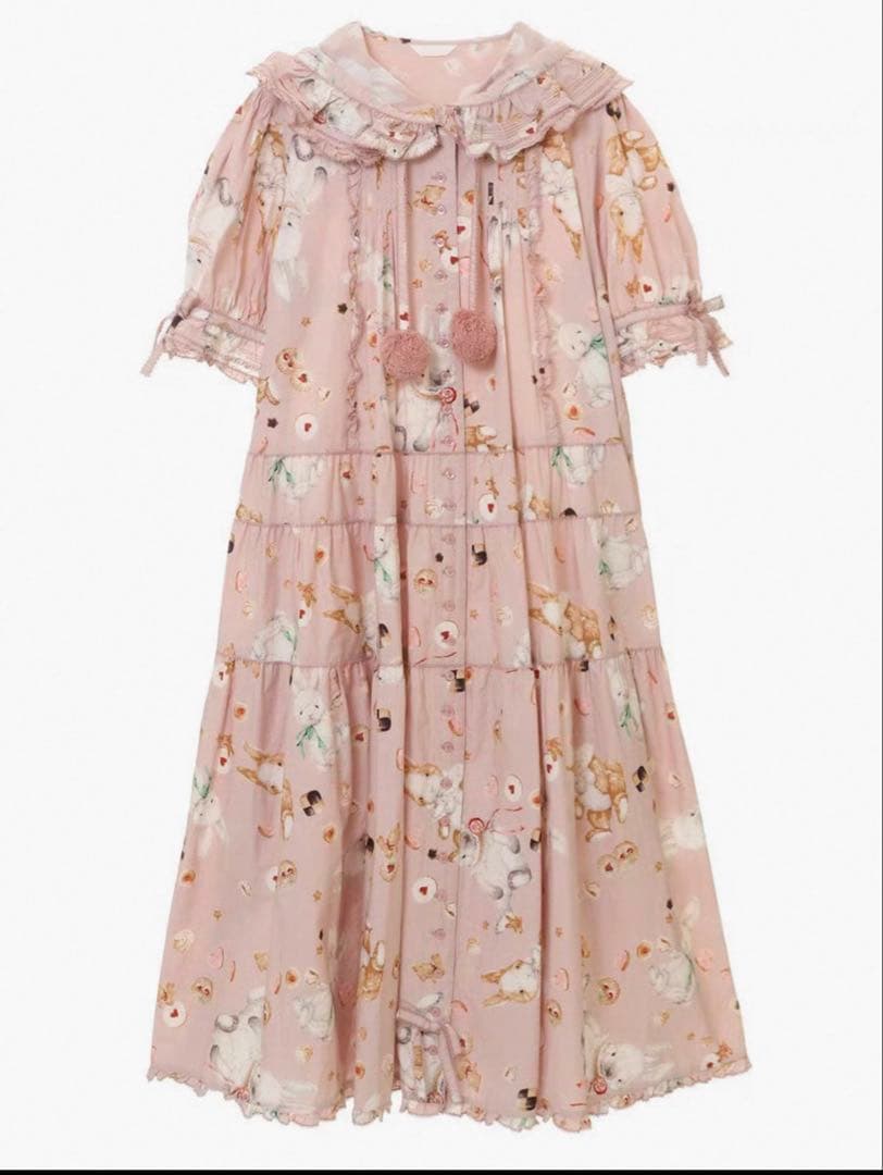 ピンクハウス うさぎ柄ワンピース