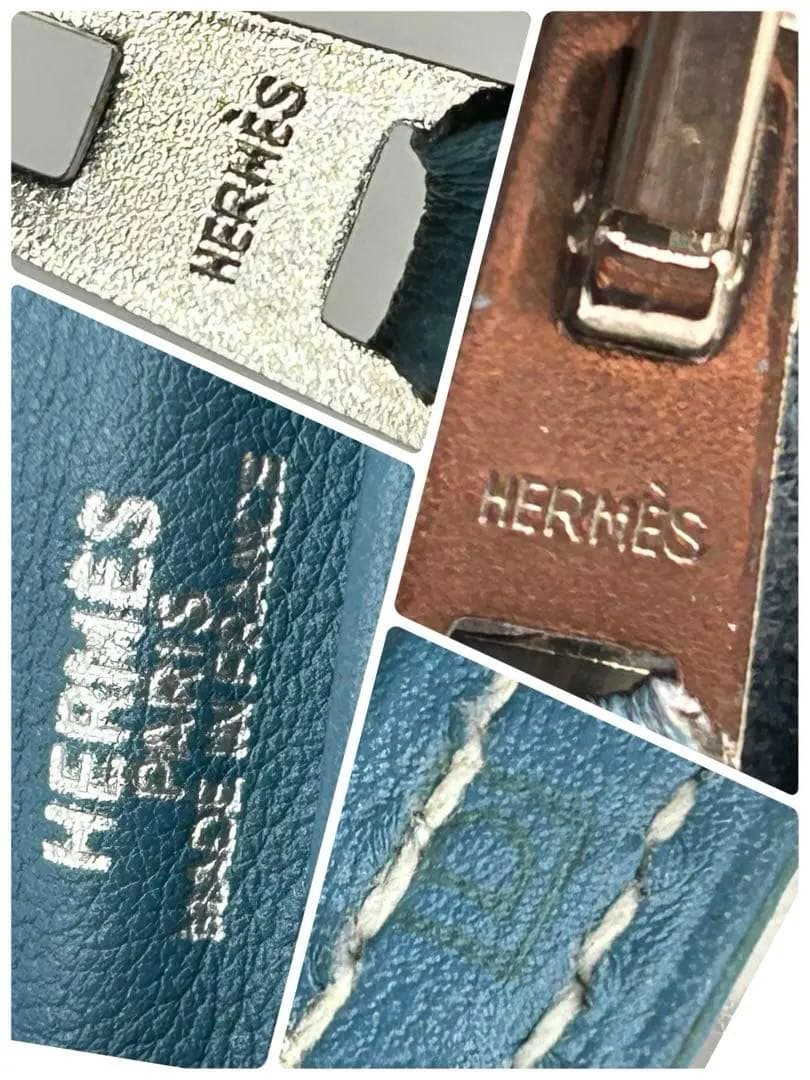 エルメス　ペンケース　ライト　ブルー　箱付き