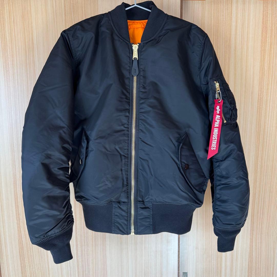 ALPHA アルファ MA-1 フライトジャケット(Sサイズ/ブラック)