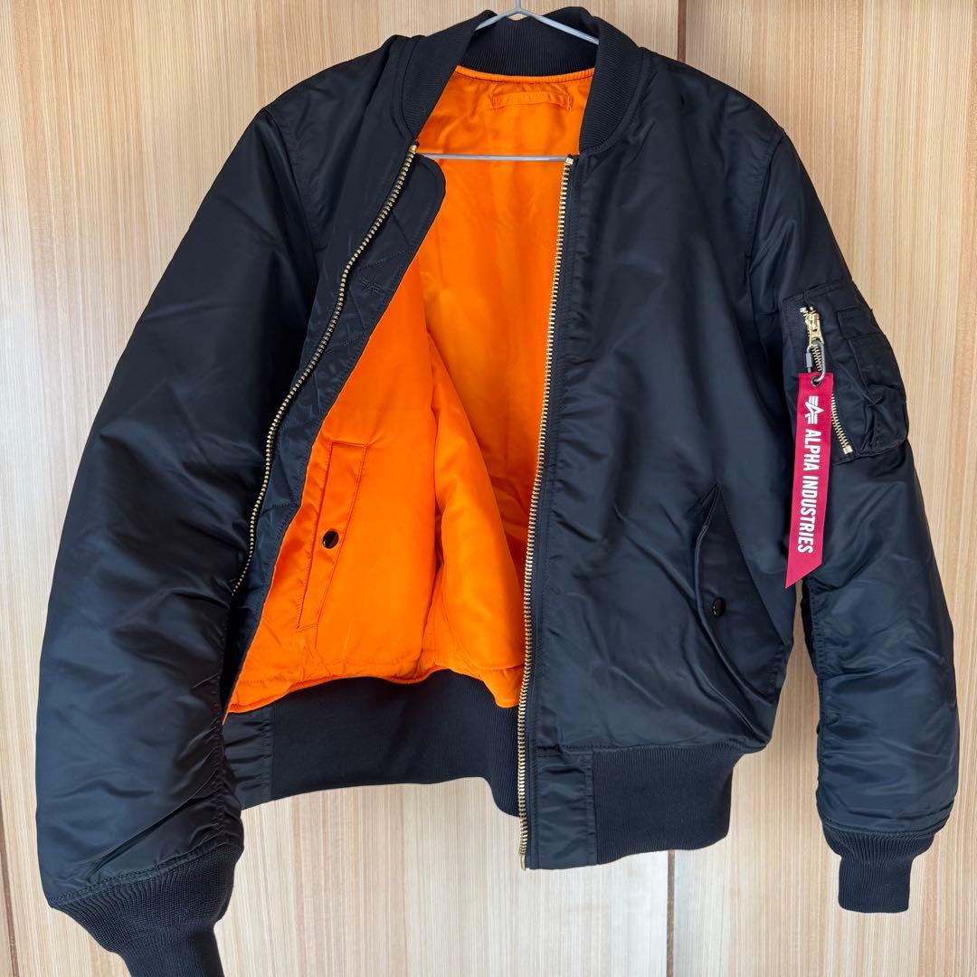 ALPHA アルファ MA-1 フライトジャケット(Sサイズ/ブラック)