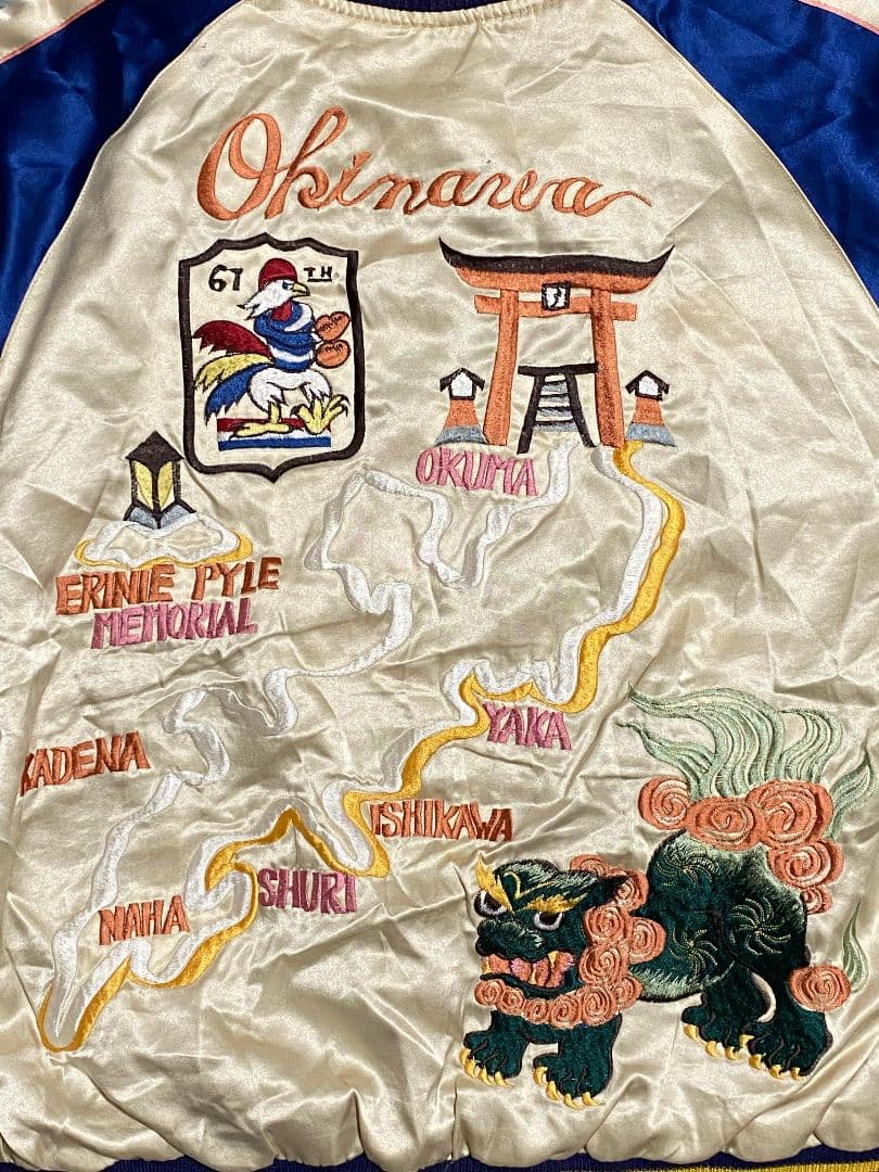激レア 東洋エンタープライズ　スカジャン 鷹&沖縄MAP柄 ブルーノマーズ着用
