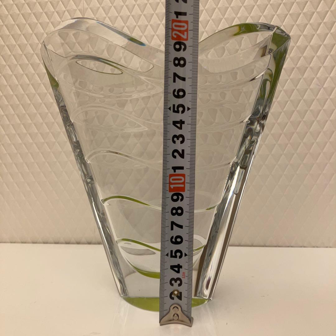 美品★バカラ Baccarat フラワーベース　ウェーブ　クリスタルガラス 花瓶