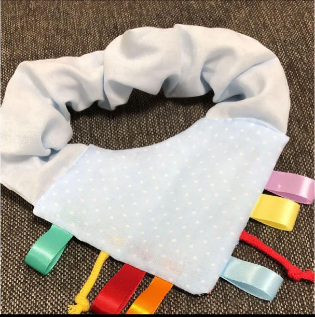 【専用530】カシャカシャおもちゃスタイ♡犬デニム調