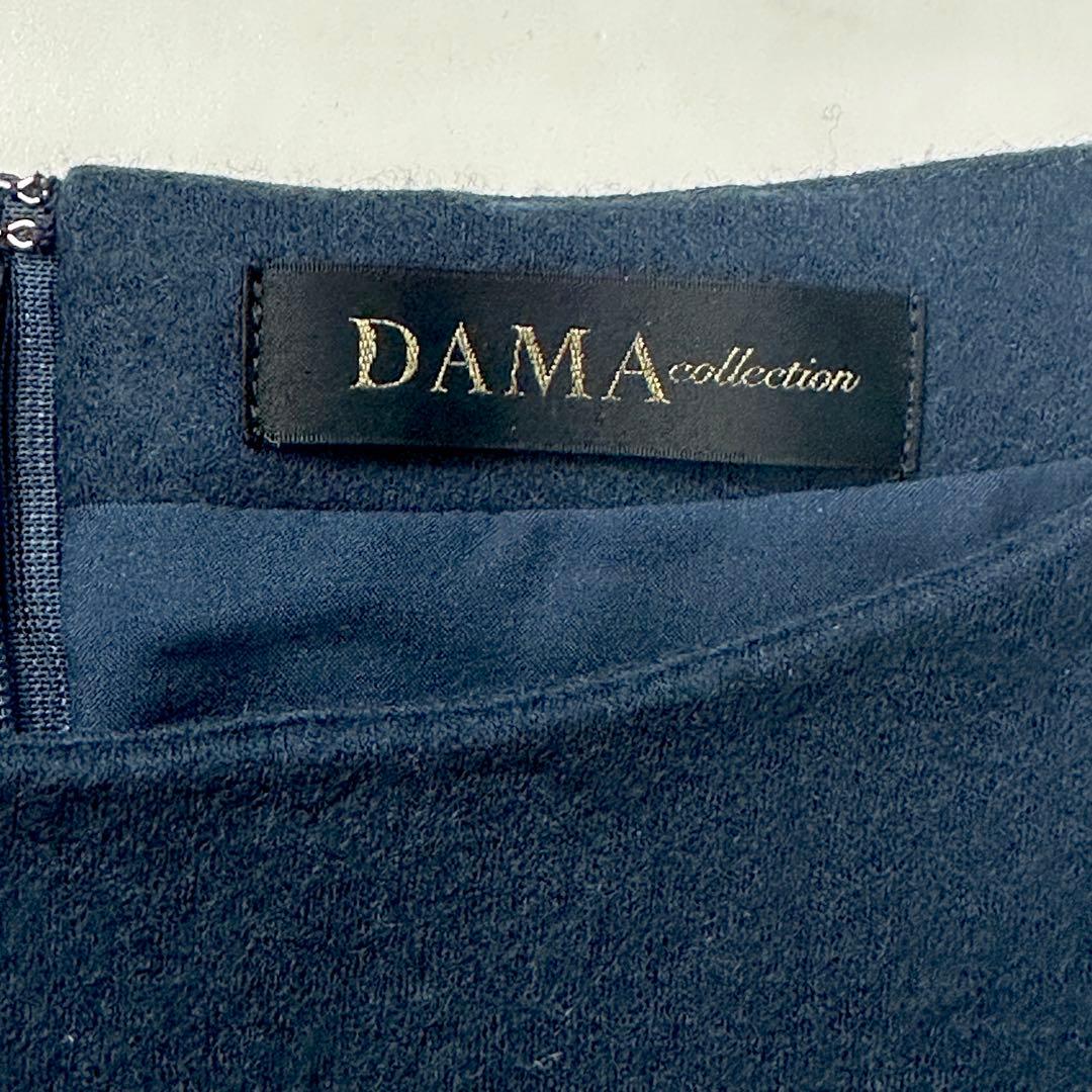 ダーマコレクション 圧縮ウール タックフレア 七分袖ワンピース　13AR