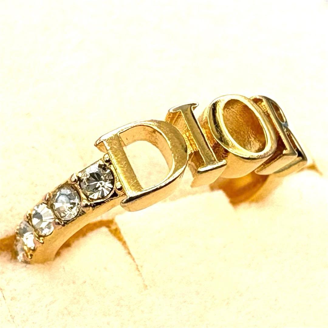 M*I様 【Dior 】ゴールド ロゴリング クリスタル装飾