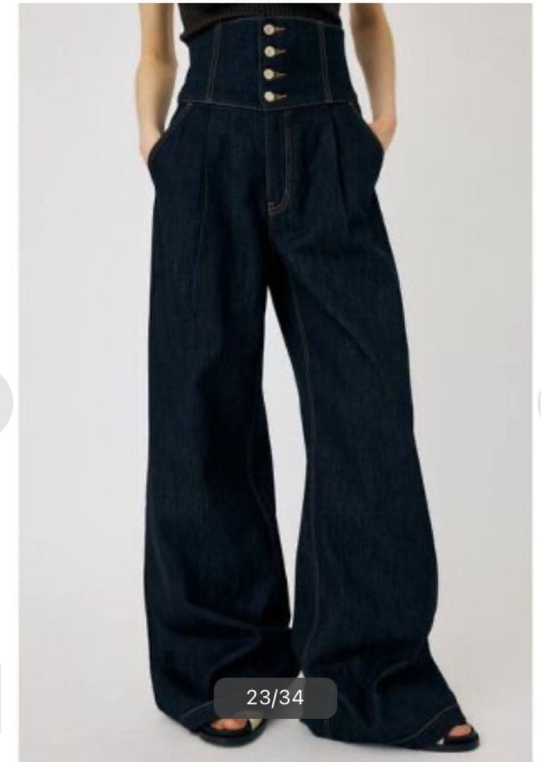 パンツ MOUSSY CORSET DESIGN BAGGY