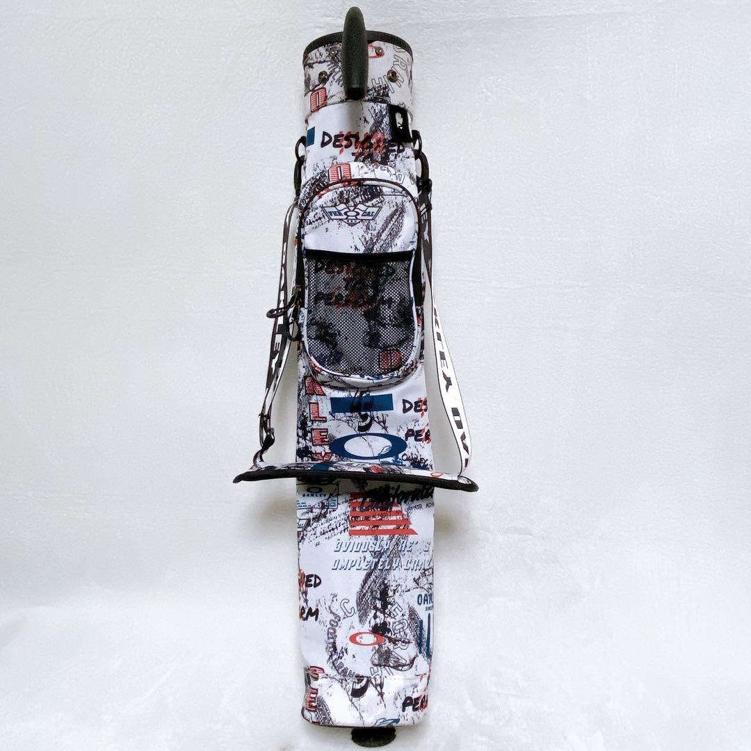 希少　オークリー　スタンド式クラブケース　総柄　白　セルフスタンドクラブケース