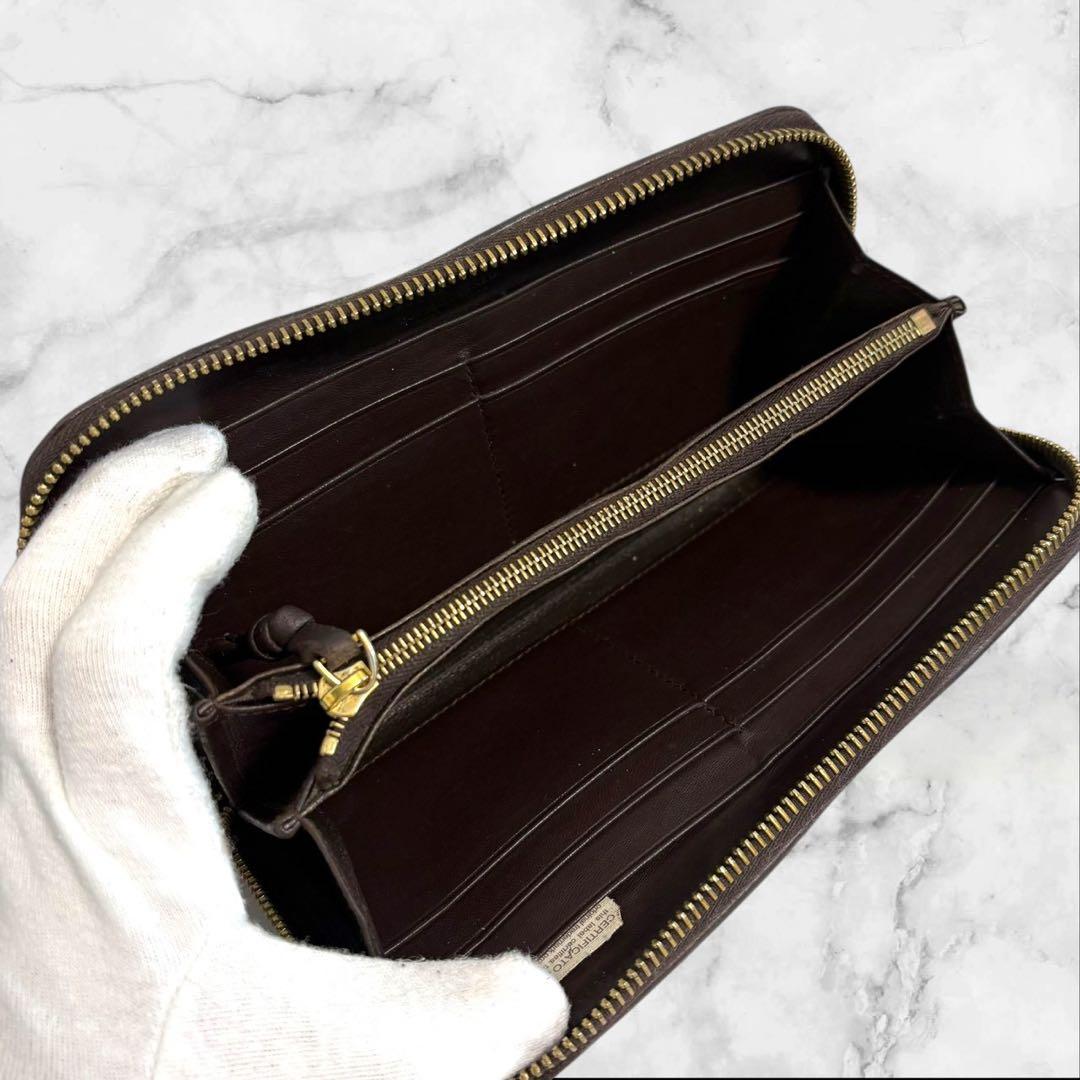 美品✨ ボッテガヴェネタ イントレチャート　長財布 ラウンドファスナー