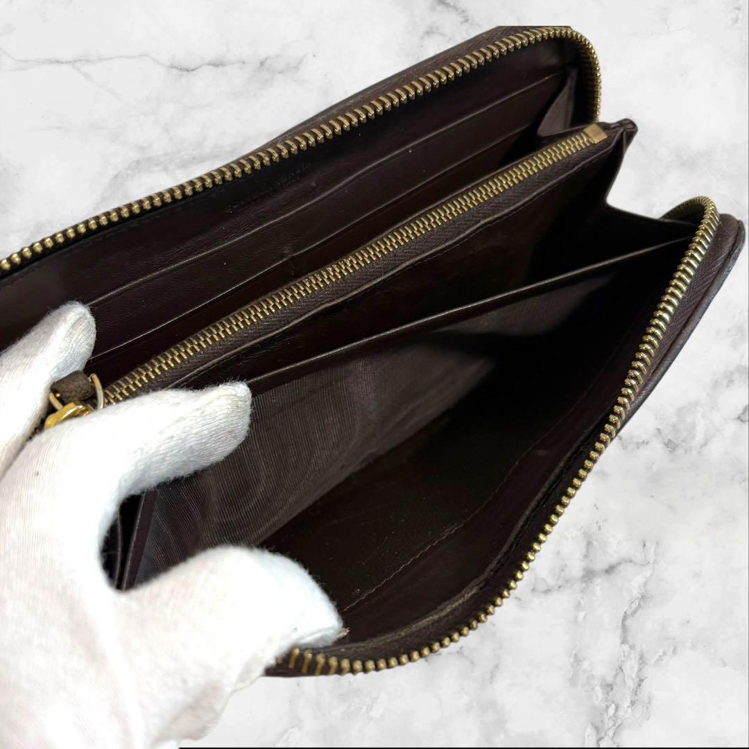 美品✨ ボッテガヴェネタ イントレチャート　長財布 ラウンドファスナー