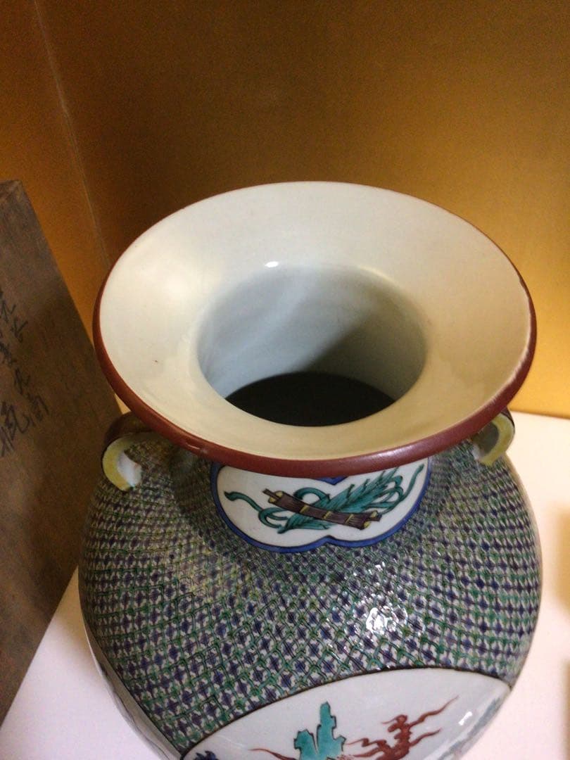 九谷焼 為吉 高さ約36センチ 共箱付き