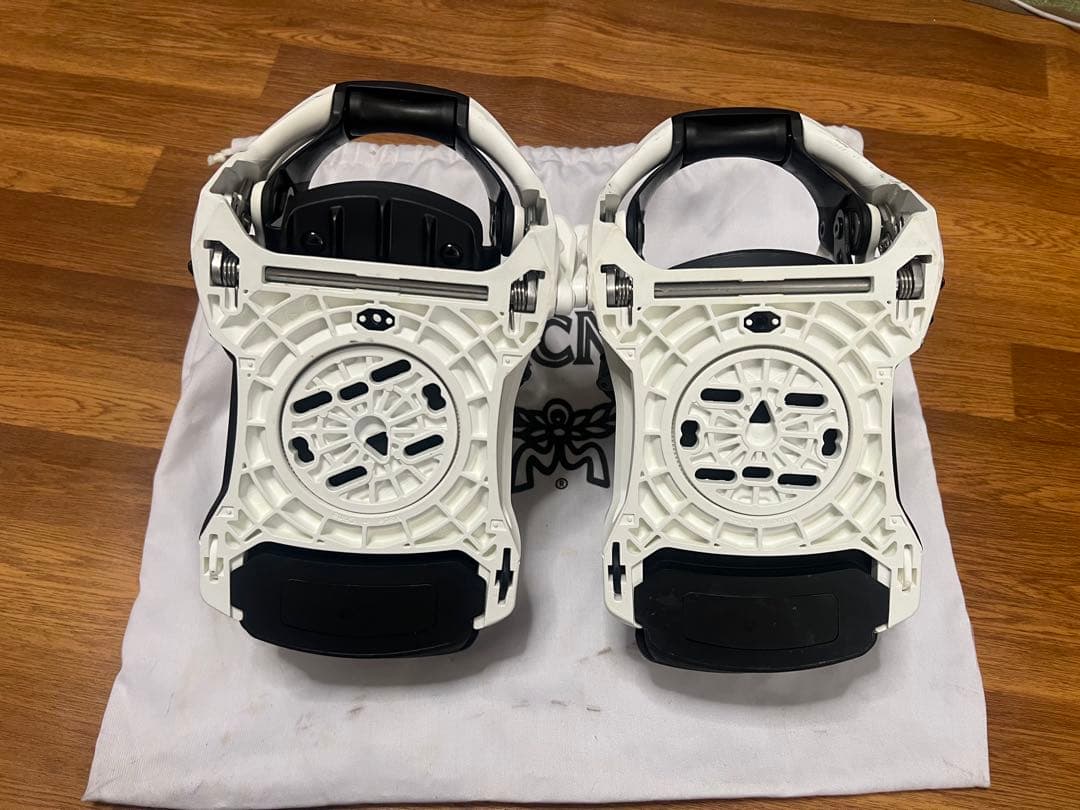 ナイデッカー SUPERMATIC ホワイトLサイズ スノーボード ビンディング