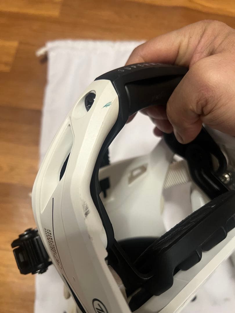ナイデッカー SUPERMATIC ホワイトLサイズ スノーボード ビンディング