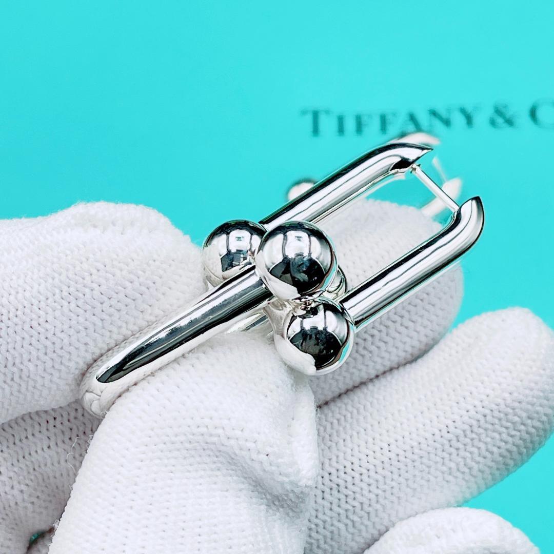 ◇ティファニー◇ 新品仕上済 ハードウェア エクストララージ ピアス 17.2g