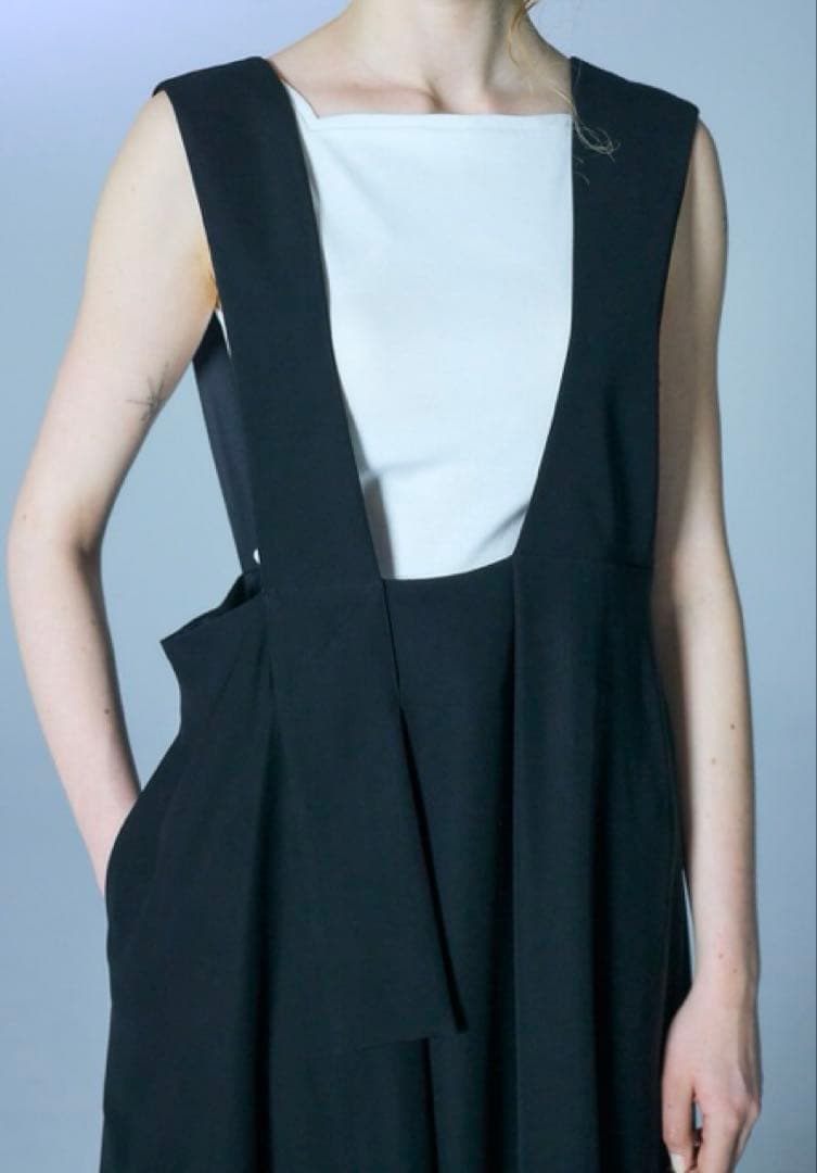 ENFOLD エンフォルド STRAP JUMPER-SKIRT ブラック 36