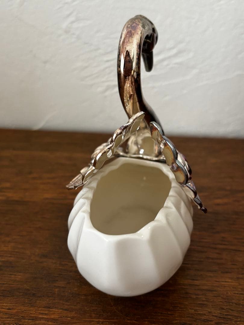白鳥　スワン　陶器製　調味料入れ