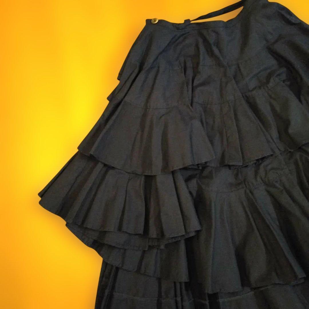 tricot Comme des Garçons　エスカルゴ巻スカート　ネイビー