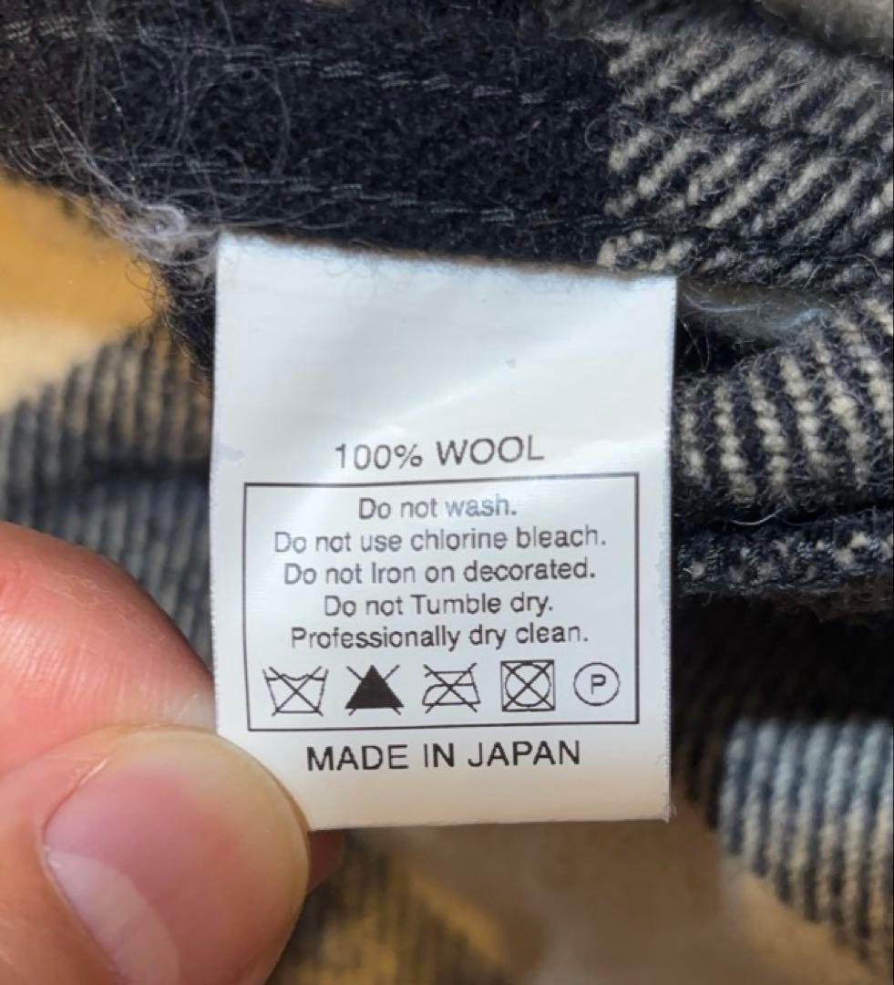 が*パ様 日本製　COOTIE ウールチェックシャツ　 Lサイズ