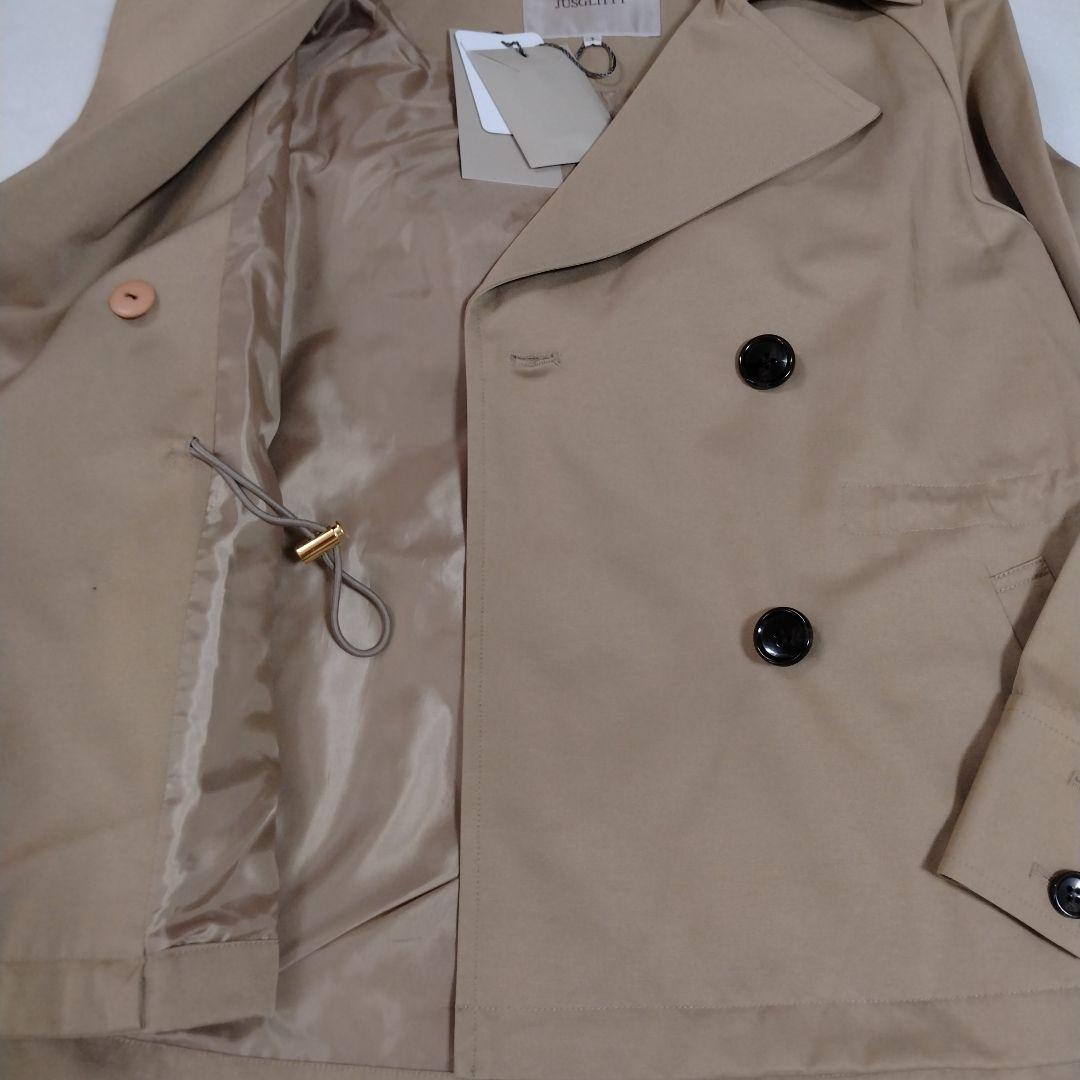 みぃ　新品　JUSGLITTY　撥水フード付きショートトレンチ