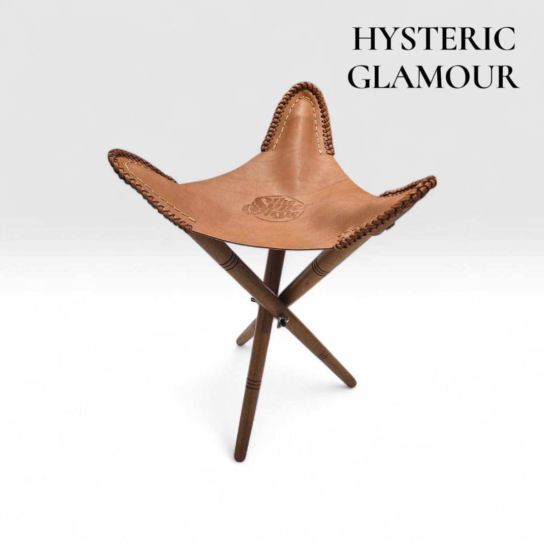 ヒステリックグラマー ハンティングチェア 本革 木製 折りたたみ　非売品　希少１