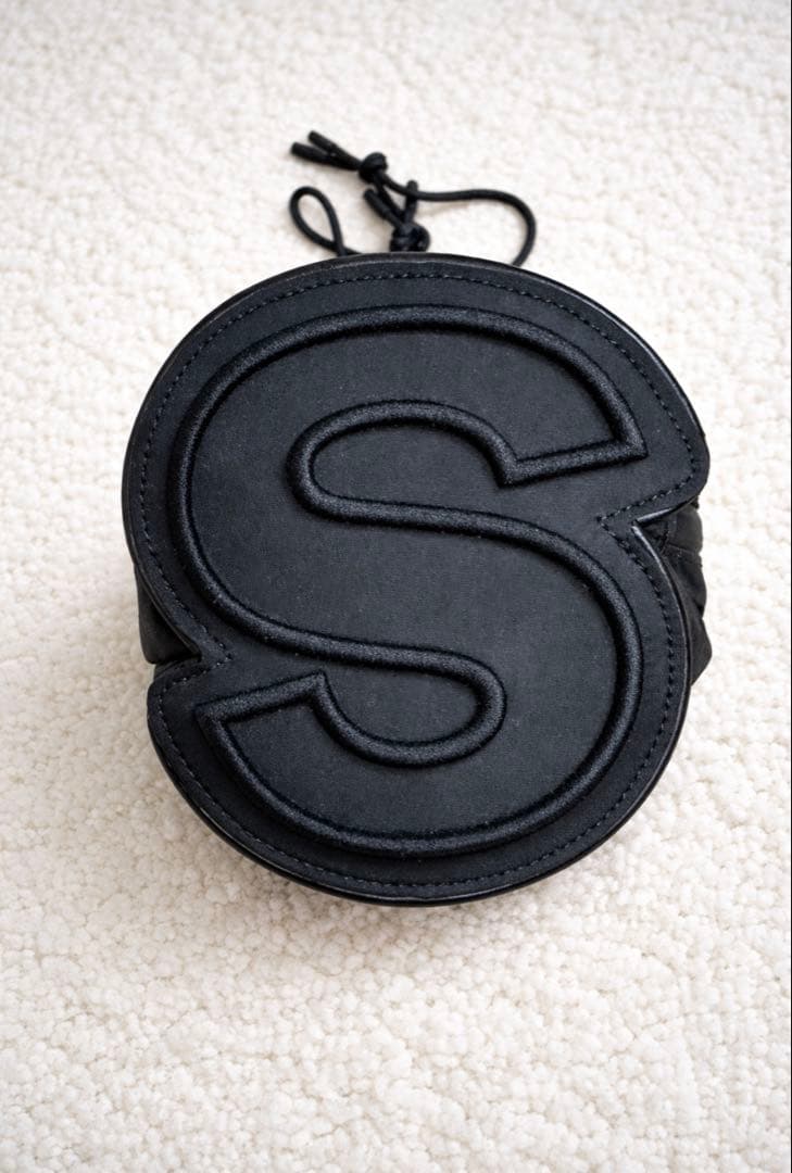 sacai ナイロン巾着ミニバッグ 黒 Sロゴ 正規品 ショルダー ポーチ