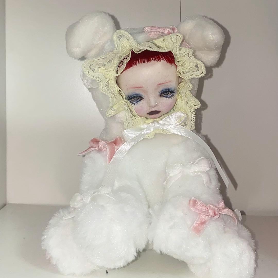 カスタムドール　オ犬ぬいcustom セリアドールヘッド