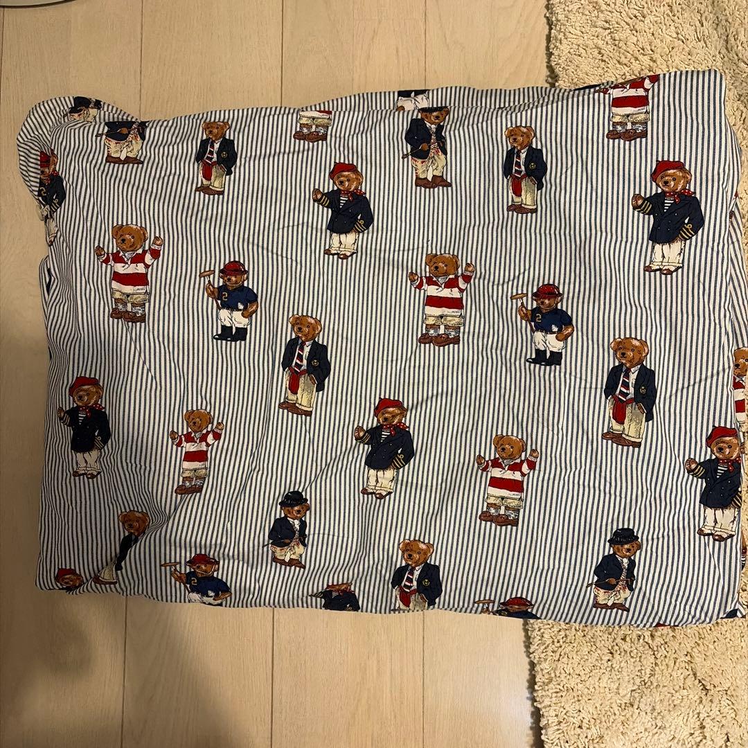 【廃盤】ラルフローレン ポロベア ストライプ 掛け布団カバー シングル