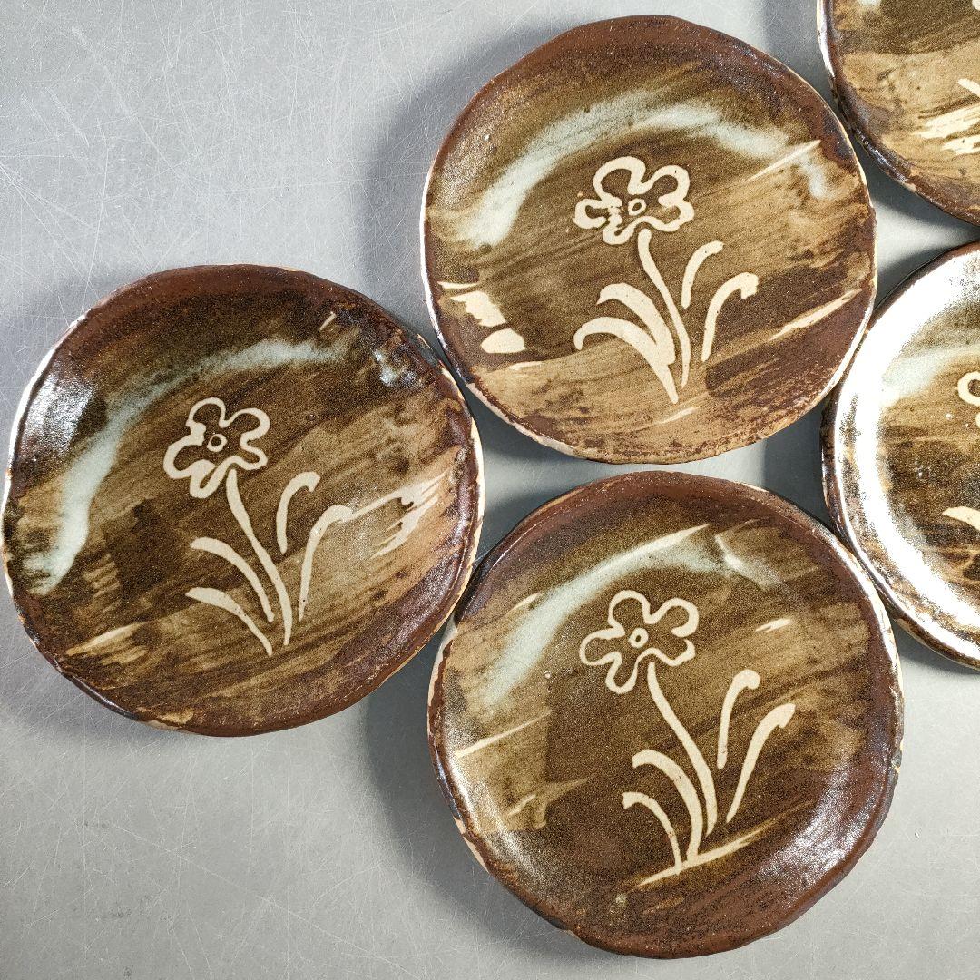 A1313-1/虎渓山 水月窯/花唐草文銘々皿10客/飾皿/菓子皿/懐石道具/