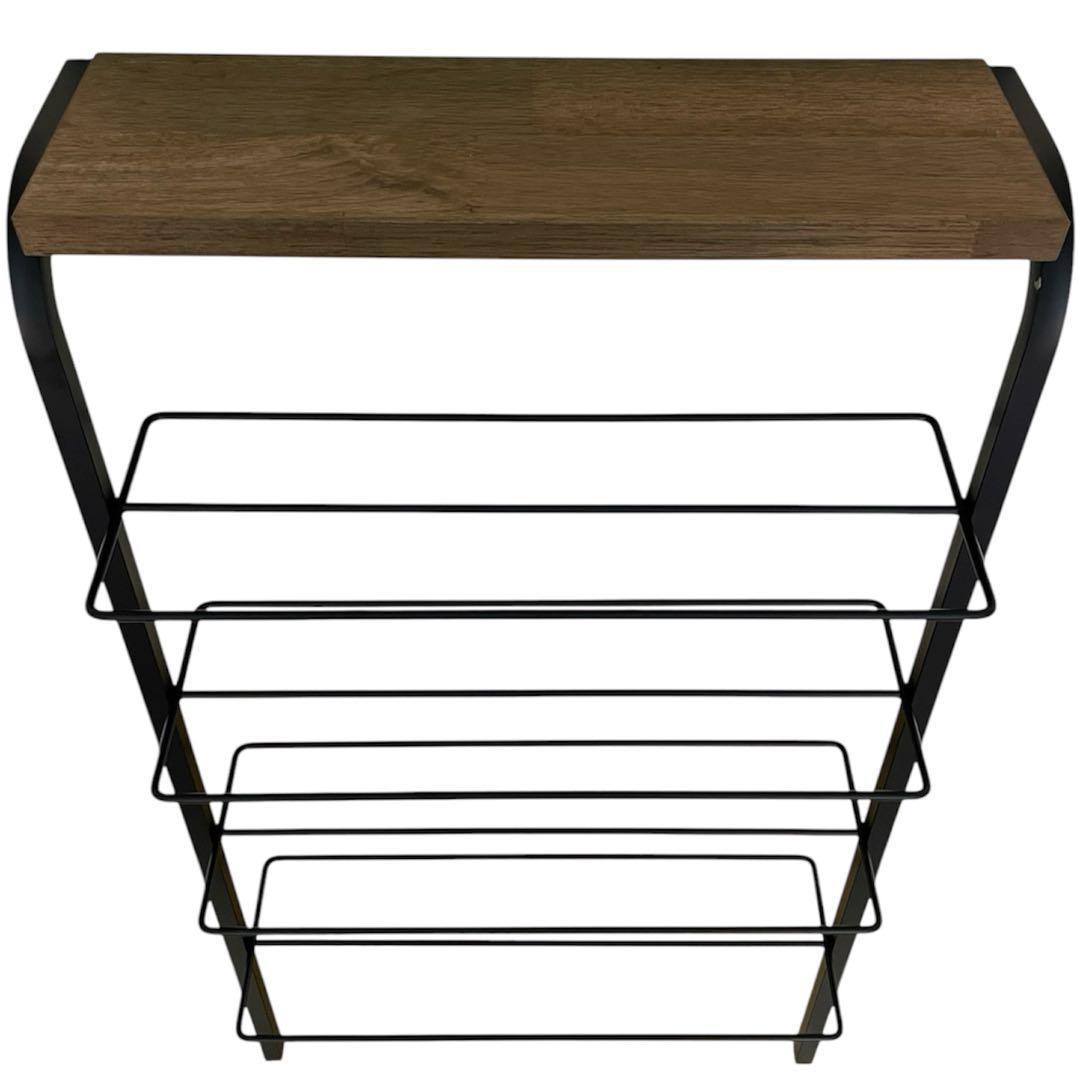 天板付き立てかけシューズラック　4段　日本製　新潟県燕三条