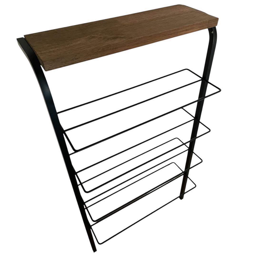 天板付き立てかけシューズラック　4段　日本製　新潟県燕三条