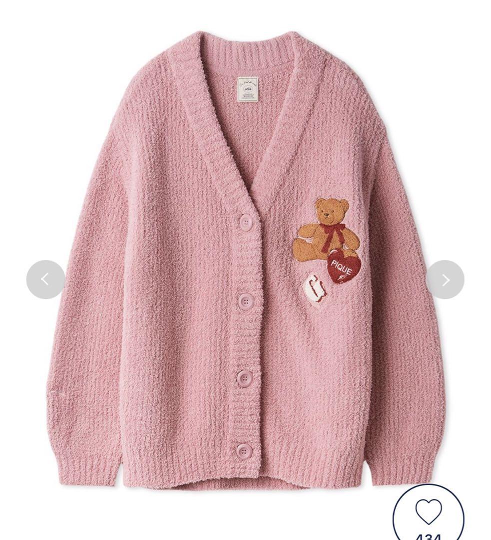 新品　ジェラートピケ　ベビモコベアさがらカーディガン&総柄ロングパンツ